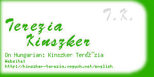 terezia kinszker business card